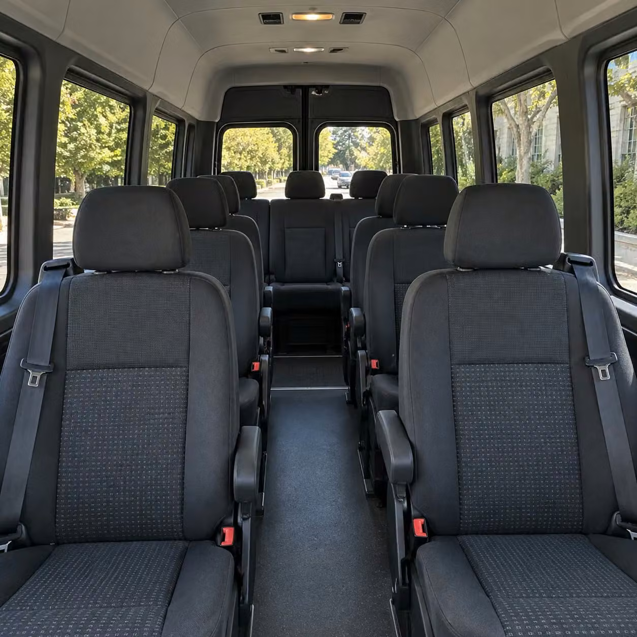 sprinter van with driver inside